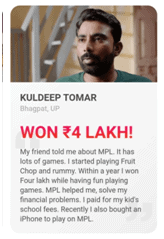 Kuldeep Tomar - Mpl Winner