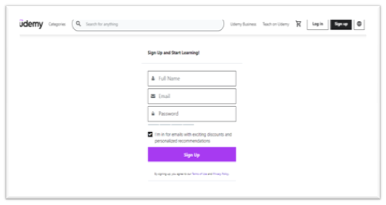 create Udemy Student Account 