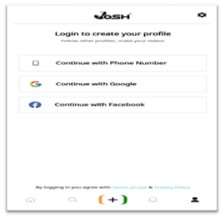 Josh App पर अकाउंट कैसे बनाएं